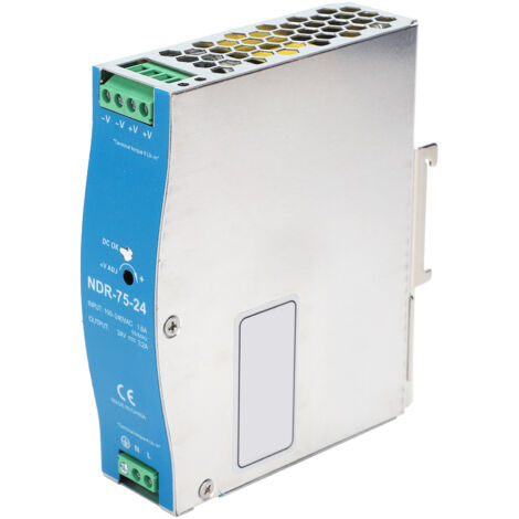 Alimentation à découpage BERM pour automate NDR-75-24, 75W 24V 3.2A, entrée 100-240VAC