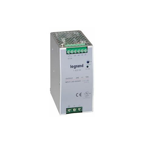 alimentation à découpage - bi200-500v - 24v - dc - 240w - legrand 146664