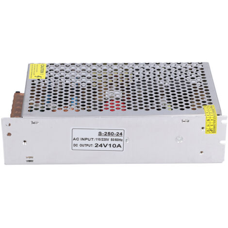 Alimentation à découpage DC 250W 24V avec protection court-circuit, haute durabilité et large application.