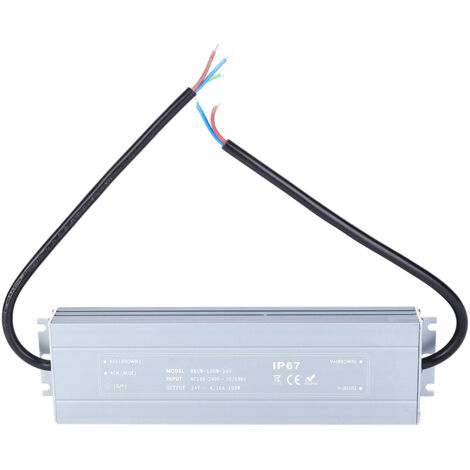 Alimentation à découpage étanche IP67 100W 24V - Transformateur pour LED 100-240VAC
