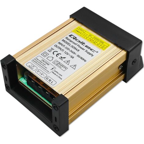 Alimentation à découpage LED Qoltec IP45 60 W 12 V 5 A Étanche