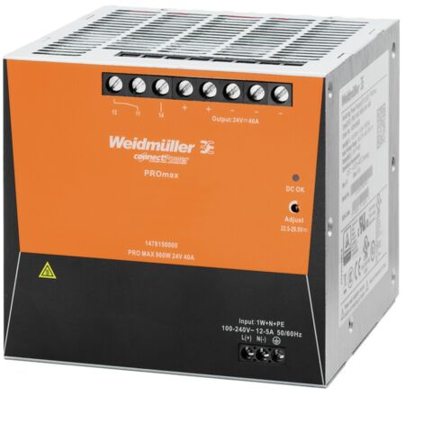 alimentation à découpage - pro max - 48 volts - 960 watts - 20a - weidmuller 1478270000