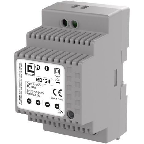 Alimentation à découpage rail DIN 3MOD 4A 48W  - HERACLES - PCA-ALIMRD124