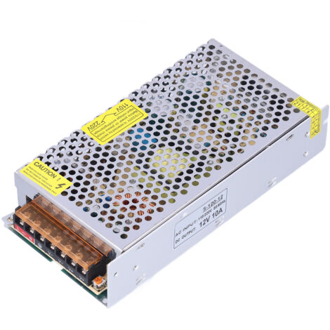 Alimentation à découpage S‑120‑12 12V 10A, transformateur 110V/220V vers 12V DC pour bande LED, caméra de surveillance, alimentation secteur.