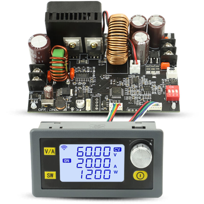Lifcausal - Alimentation à tension continue stabilisée réglable cnc avec écran lcd, tension constante et courant constant, module abaisseur 20 a 1