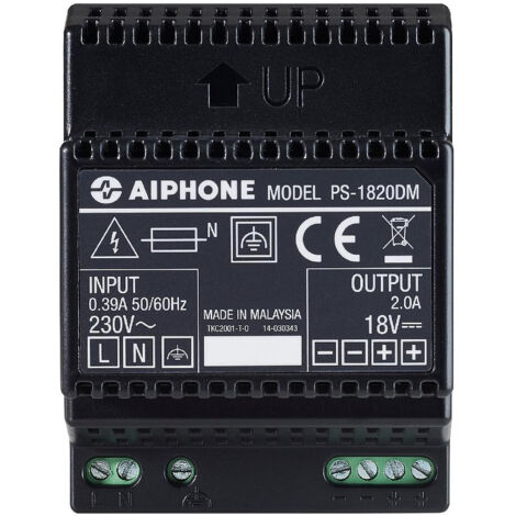 Alimentation Aiphone PS1820DM 230 Vac / 18 Vcc - 2 A pour moniteur maître JO
