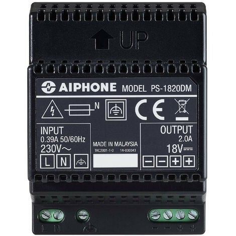Alimentation Aiphone PS1820DM 230 Vac / 18 Vcc - 2 A pour moniteur maître JO