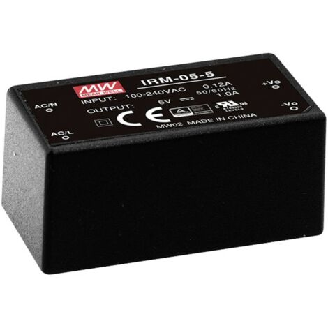 Alimentation CA/CC pour circuits imprimés MW Mean Well IRM-05-12 12 V/DC 0.42 A 5 W A026611