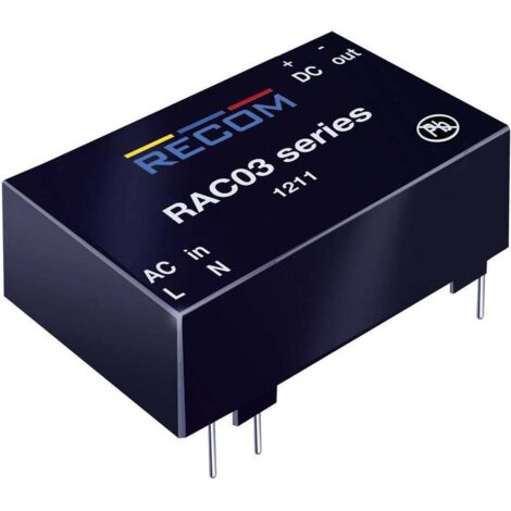 Alimentation CA/CC pour circuits imprimés RECOM RAC03-24SC 24 V/DC 0.125 A 3 W