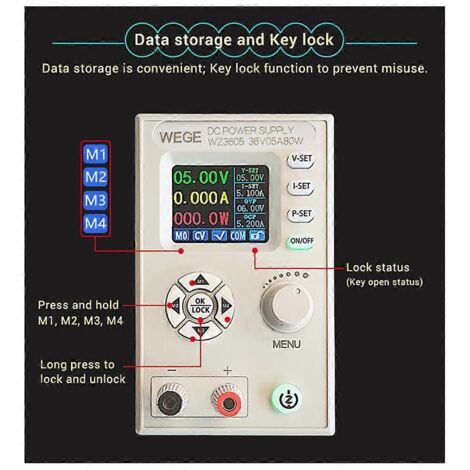 Alimentation CC 36 V A à commande numérique réglable anti-retour WZ3605