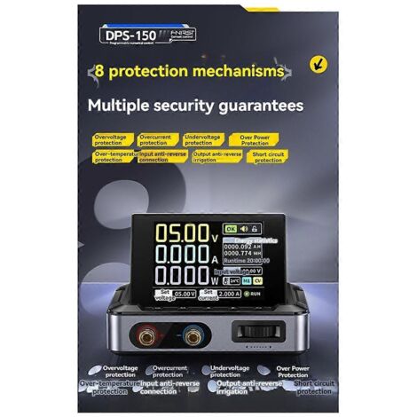 Alimentation CC DPS-150 30 V 5 A avec affichage numérique réglable, noir