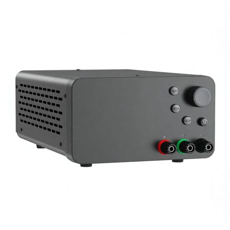 Alimentation CC variable WANPTEK 120 V 3 A pour laboratoire, avec affichage LED 4 chiffres, alimentation à découpage réglable par encodeur et bouton d'activation/désactivation de la sortie.