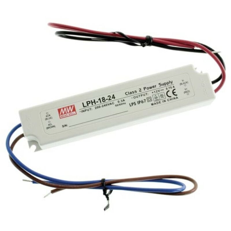 Toolland - Mean Well alimentation à découpage - 1 sortie - 18 w -24 v