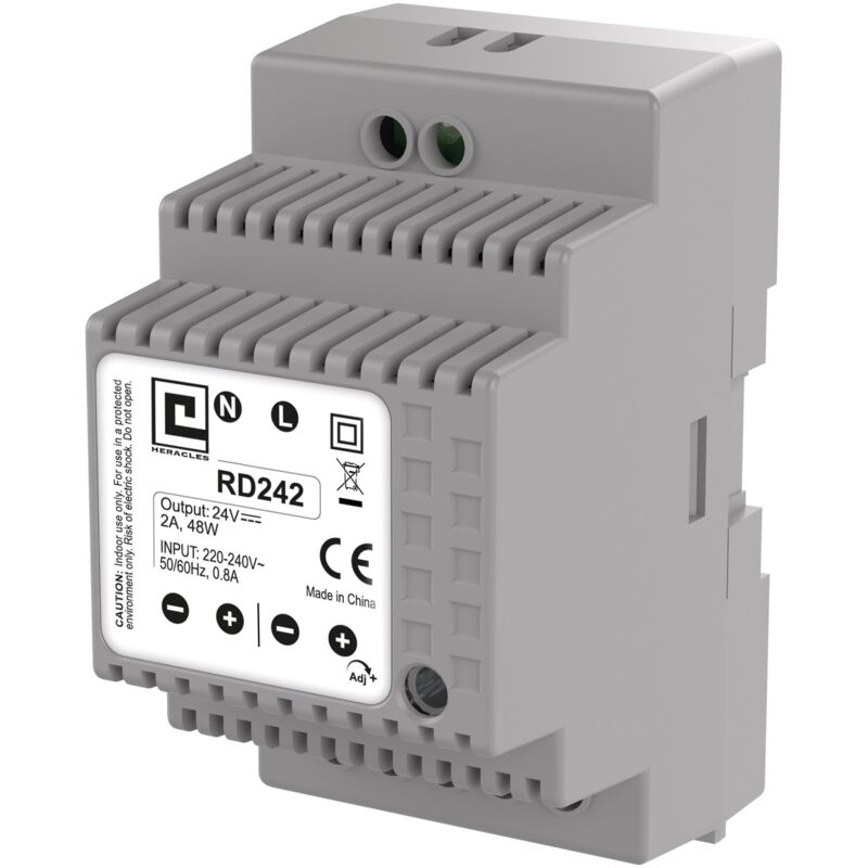 Alimentation à découpage rail din 3MOD 2A 48W Heracles PCA-ALIMRD242 Alimentation à découpage rail din 3MOD 2A 48W Heracles PCA-ALIMRD242