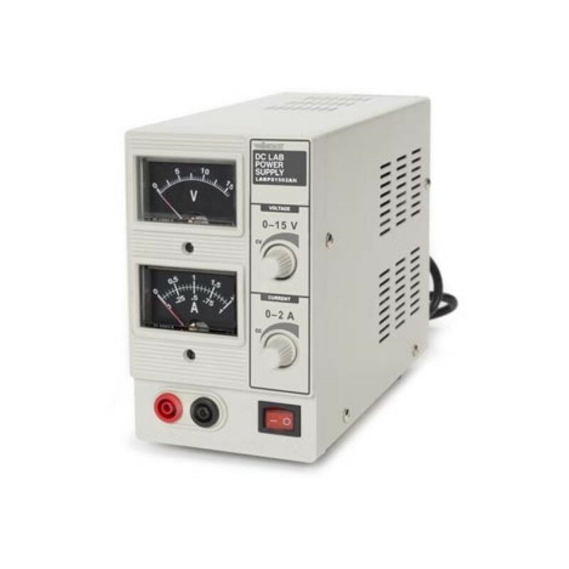 Velleman - Alimentation de laboratoire, réglable, 0-15 VCC/0-2 a, limitation de courant, protection contre les courts-circuits, analogique, gris