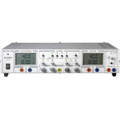 Alimentation de laboratoire 2 x 0.1 - 40 V/DC / 0 - 10 A, 1 x 0 - 6 V/DC 1.5 A VOLTCRAFT VSP 2410
