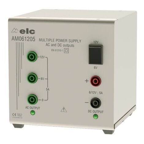 Alimentation de laboratoire, 6 12V, 5A, 2 sorties 120 W, 145VA ( Prix pour 1 )