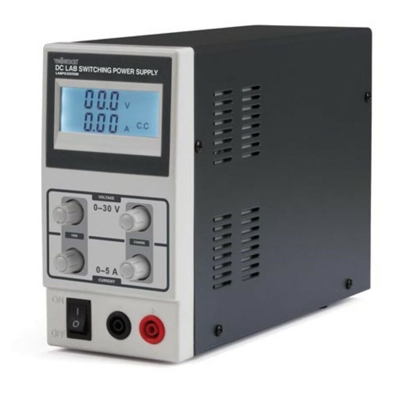 Velleman - Alimentation de laboratoire, à découpage, réglable, 0-30 VCC/0-5 a, limitation de courant, protection contre les courts-circuits,