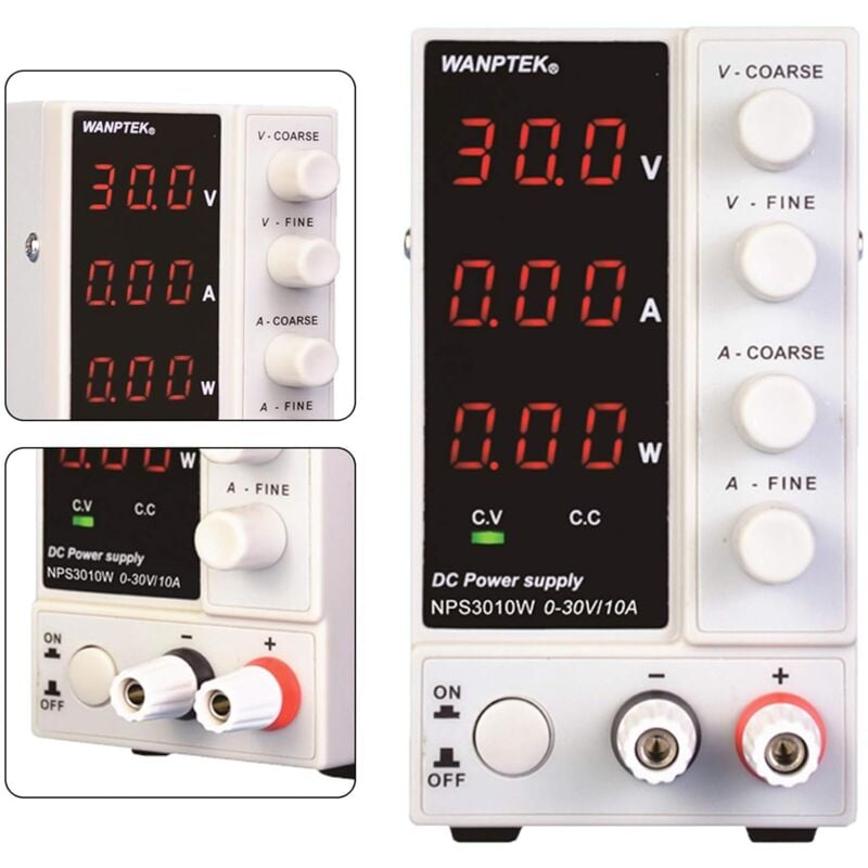 Gojoy - Alimentation de laboratoire alimentation de laboratoire dc alimentation transformateur réglable 30V 10A Alimentation à découpage réglable
