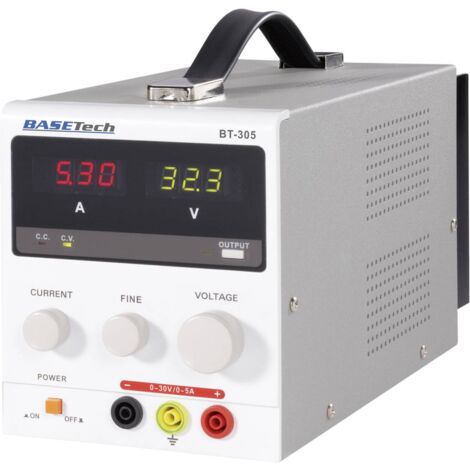 Alimentation de laboratoire réglable Basetech BT-305 0 - 30 V/DC 0 - 5 A 150 W Nbr. de sorties 1 x 1 pc(s)