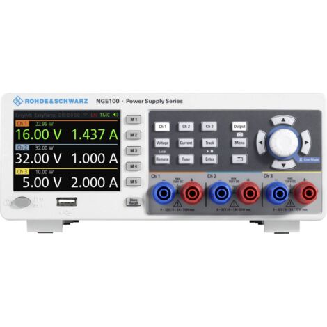 Alimentation de laboratoire réglable Rohde & Schwarz NGE103B 0 - 32 V/DC 0 - 3 A 100 W USB OVP, télécommandable Nbr. de sorties 3 x C092171