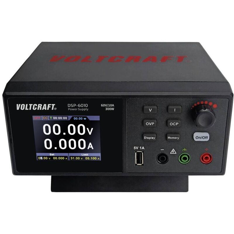 Voltcraft - Alimentation de laboratoire réglable DSP-6010 0 - 60 v 0 - 10 a 300 w femelle usb a 2.0 télécommandable Nbr. de sorties 1 x W187642