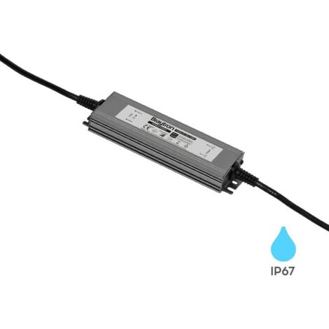 Alimentation électrique 60W IP67 en aluminium noir