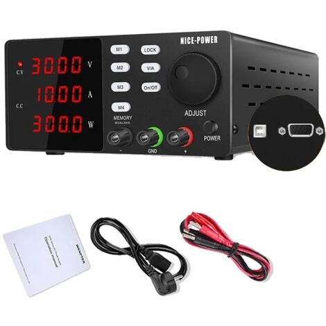 Alimentation électrique cc de laboratoire, régulateur de courant de tension réglable SPPS-S3010-RS232 AC 220V