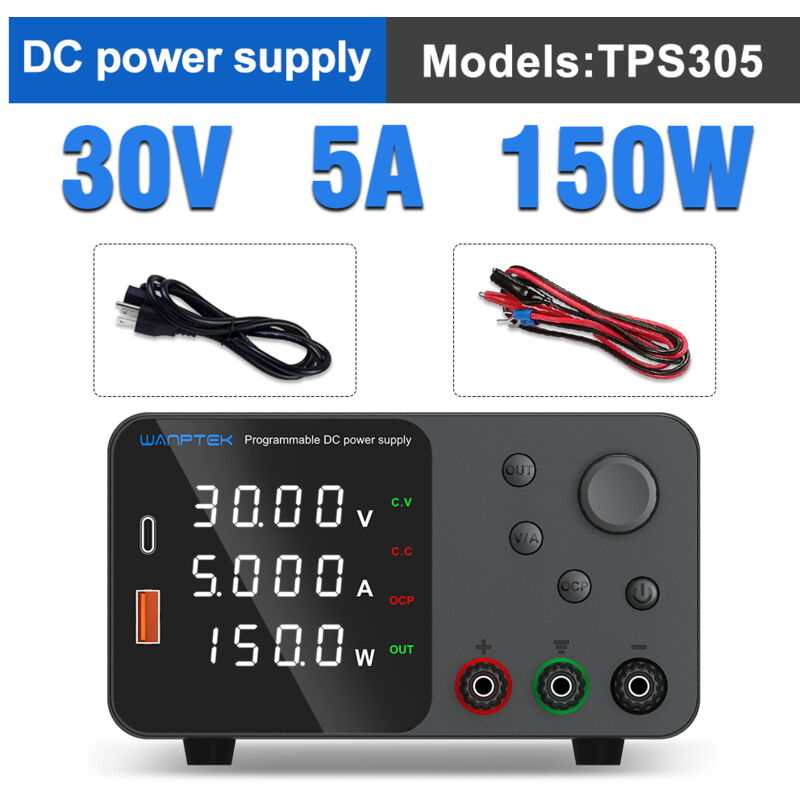 Maerex - Alimentation électrique pour banc de laboratoire 300W unité d'alimentation à découpage de laboratoire Source numérique réglable 30V 10a