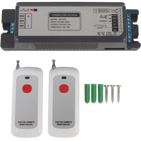 Alimentation électrique pour contrôle d'accès aux portes, 12V, 3a, 433MHz, Wifi, RF, commutateur à distance sans fil pour application Tuya NC NO System