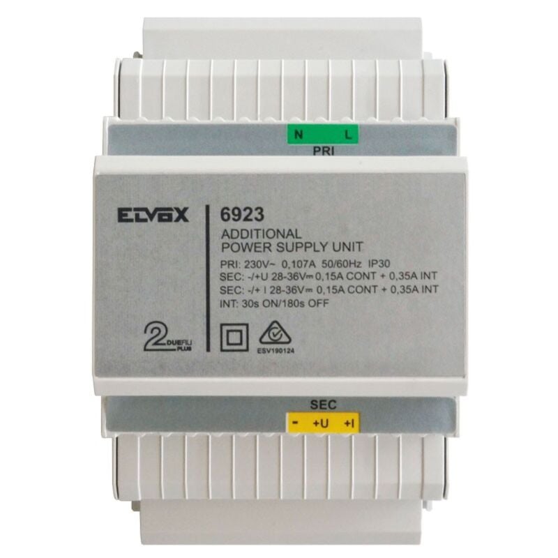 Elvox - Alimentation supplémentaire pour vidéophonie 2 fils 6923