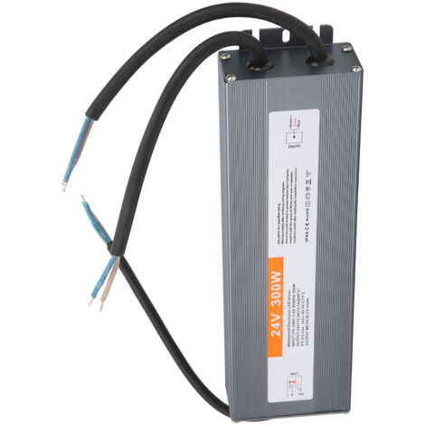 Alimentation étanche LED 300W 24V DC pour éclairage intérieur et extérieur, profil ultra-mince, AC 170-250V