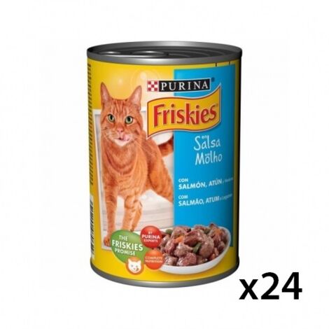 Alimentation Hiro en Purine Salsa Friskies Salm† "N & At†n pour chats - 24 canettes 400g