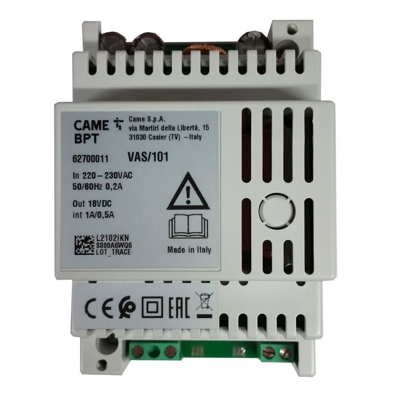 BPT - Alimentation électrique de l'interphone VAS/101 230V 62700011