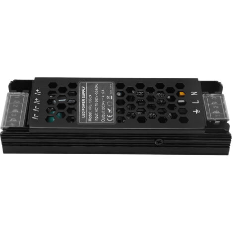 Alimentation LED 100W, Convertisseur AC 170‑260V vers DC 24V pour Bandes Lumineuses