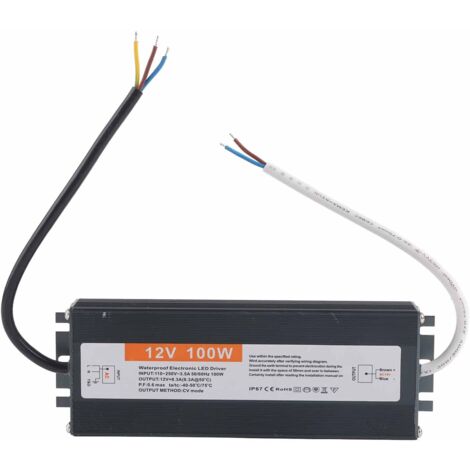 Alimentation LED 100W étanche ultra fine AC110-250V vers DC12V