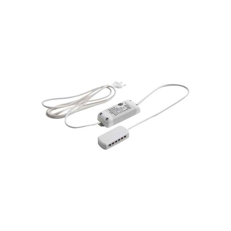 Alimentation led - 12 v - Epaisseur : 16 mm - Largeur : 45 mm - Longueur : 130 mm - Puissance : 15 w - Répartiteur : 6 sorties - Sortie : 200 mm - l&s