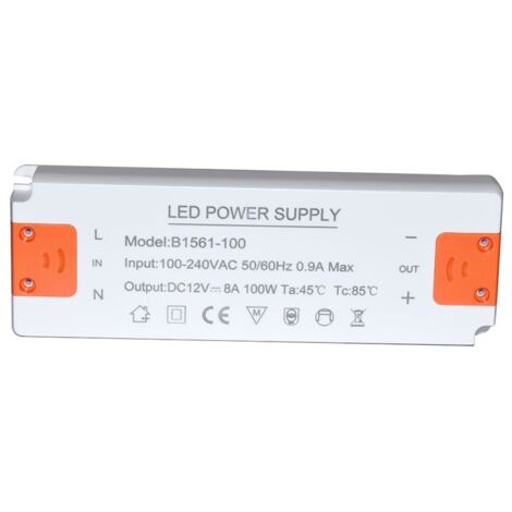Alimentation LED 12V - 100W - IP20 extra plate