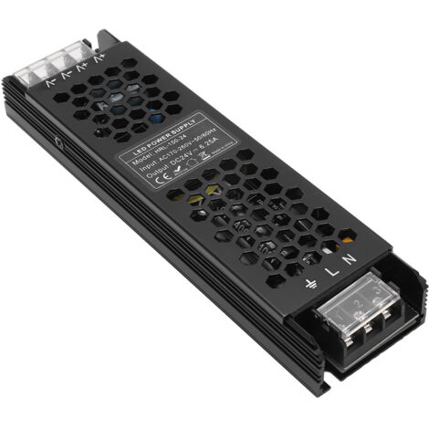 Alimentation LED 150W 24V Ultra-Mince avec Refroidissement Actif pour Éclairage AC 170-260V