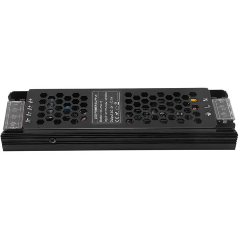 Alimentation LED 150W Ultra Plate 12V DC, Refroidissement Efficace pour Éclairage, Tension Constante AC170-260V