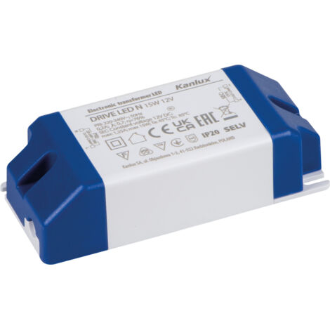 Alimentation LED 15W 12V – Compacte – Sécurité – Blanc – Kanlux