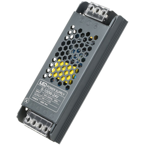 Alimentation LED 24V 100W - Transformateur à découpage, convertisseur AC 190-240V vers DC 24V 4.2A, pour ruban LED