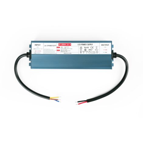 Alimentation LED 24V étanche 200W extra-plate - 8.33A - IP67