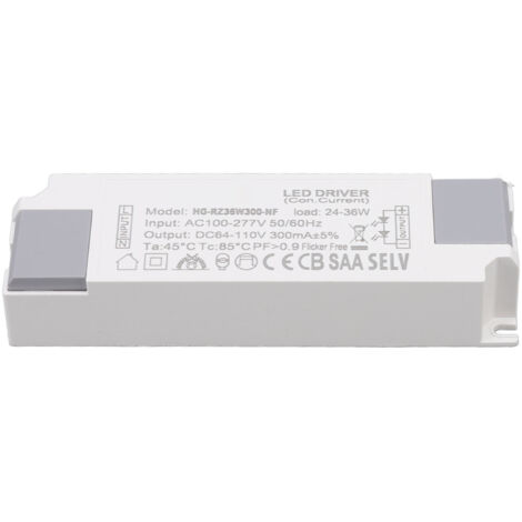 Alimentation LED 36W HG RZ36W300 NF, Convertisseur AC/DC 300mA pour Luminaire (64‑110V)