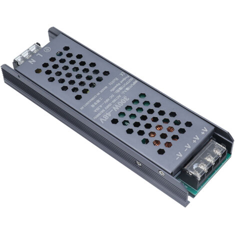 Alimentation LED 48V 300W pour ruban lumineux, transformateur driver AC180-250V, 6.25A, noir