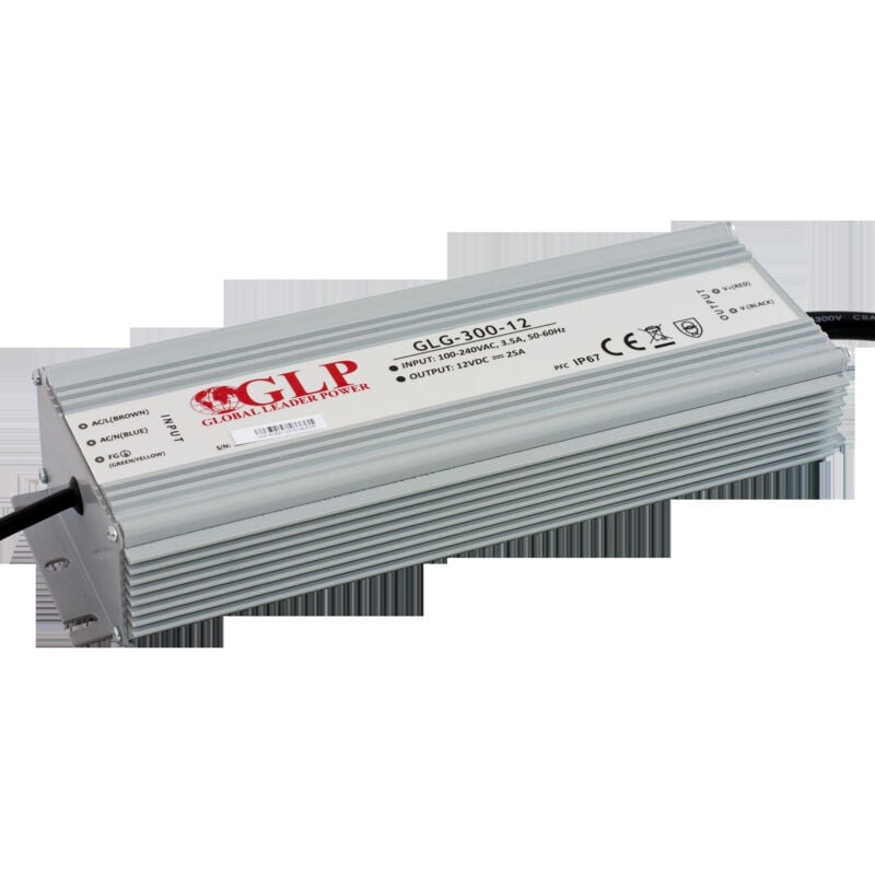 Alimentation led DC12V 300W étanche IP67 glp