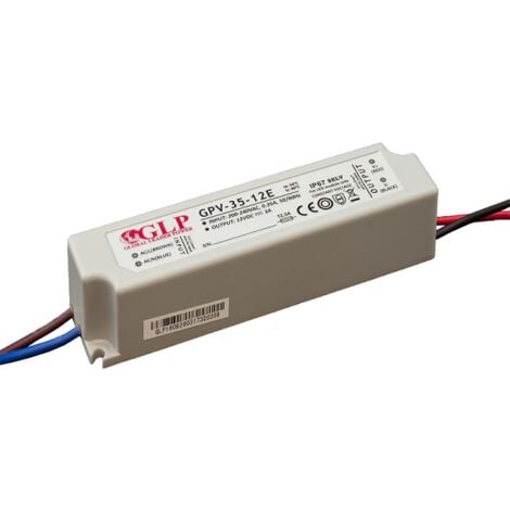 GLOBAL LEADER POWER Alimentation LED DC12V 35W 3A Étanche IP67 GLP
