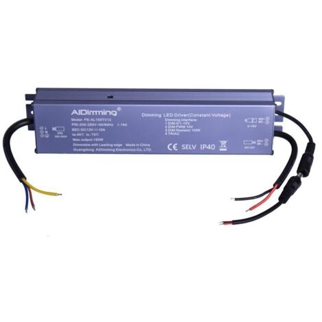 Alimentation LED dimmable TRIAC/0-10V 200-250V - Sortie 12V -
