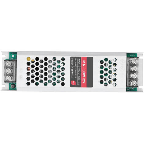 Alimentation LED étanche 100W ultra-plate pour bandeaux lumineux 12V DC - Transformateur à découpage