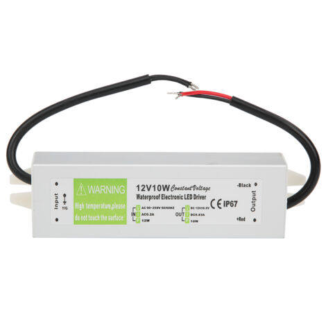 Alimentation LED étanche 10W professionnelle, AC90-250V 50/60Hz sortie DC12V pour éclairage